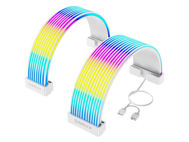 Sirlyr RGB LED Strips for PSU Cables - ARGB Lighting Sleeves for Power ...