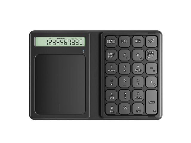 Bluetooth Number Pad, Foldable 2.4G Wireless Numeric Keypad with ...
