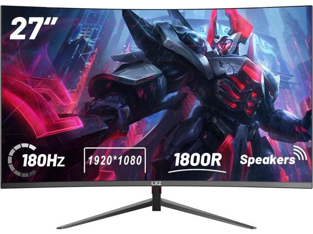 LXZ 27 Inch Curved Gaming Monitor 180Hz, Full HD 1080P Frameless 1800R ...