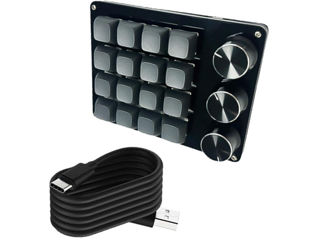 Portable 16Key Macro Keypad with Programmable Dials for Advanced Gaming ...