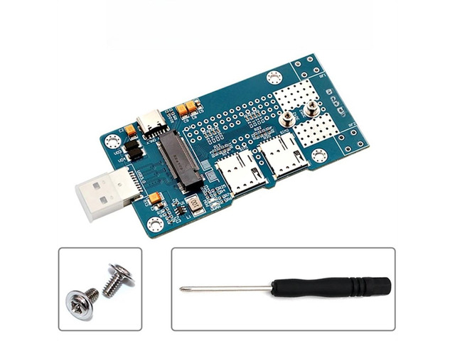 (M.2) to USB 3.0 adapter with dual SIM cards, supports 3G/4G/5G/modules ...