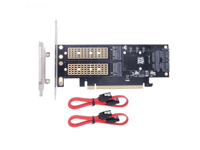 FOR M2 NVMe SSD NGFF to PCIE 3.0 X16 Adapter M Key B Key mSATA PCI ...