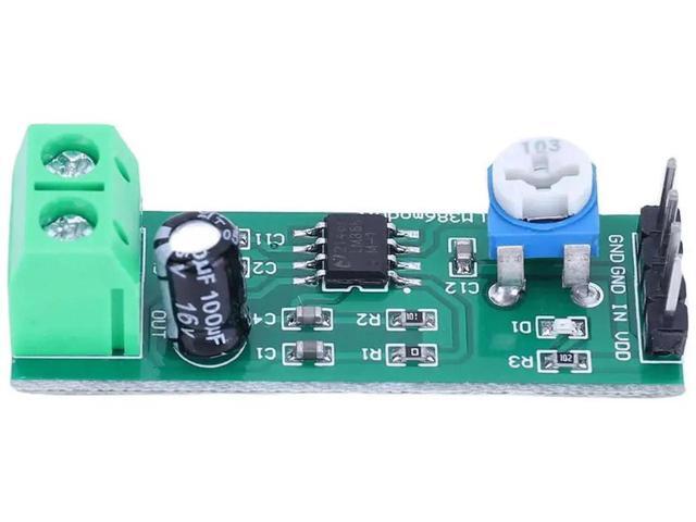 LM386 Single Channel Amplifier Board 200 Times Gain Digital Sound ...