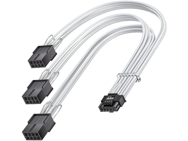 JAENFONG 16pin GPU Cable to 3X 8 pin PCIe Extension -30cm PCI-e 5.0 (12 ...