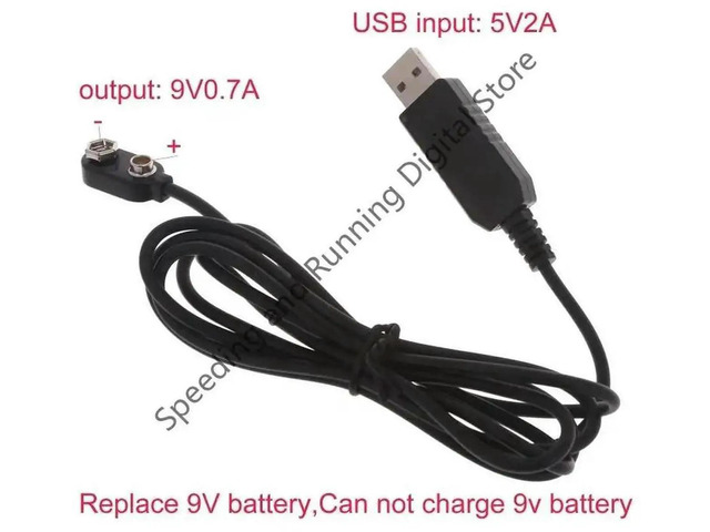 JAENFONG 9V Clips USB Power Cable Connection Connector Buckle 9 Volt ...