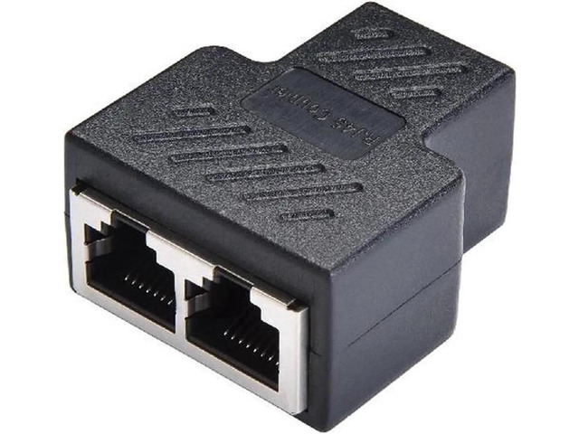 1X2 RJ45 Splitter Adapter, RJ45 Female 1 to 2 port Female Ethernet ...