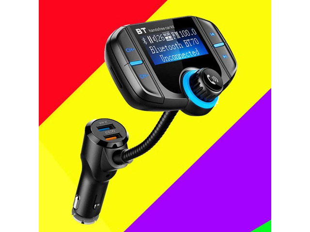 BT70 Car Bluetooth FM Transmitter, Wireless Radio Adapter Hands-Free ...