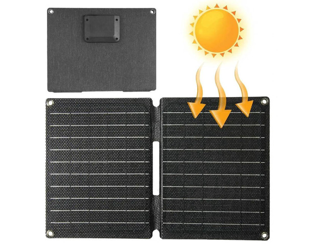 Solar 16w 16W 5V Solar Panel Foldable with USB /Type-C Ports Outdoor Solar Cell ...
