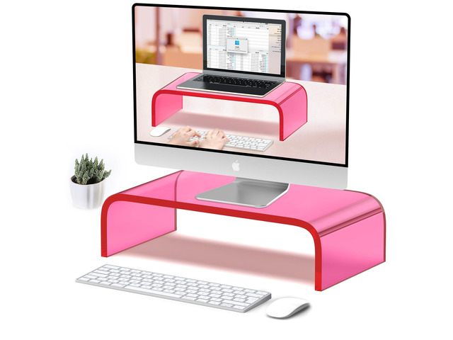 Beimu Acrylic Monitor Stand Riser Acrylic Laptop Stand for Desk Clear ...