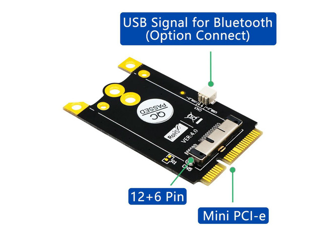 Mini PCI-E to 12+6 Pin WiFi Converter Board mPCI-e Wireless WLAN ...