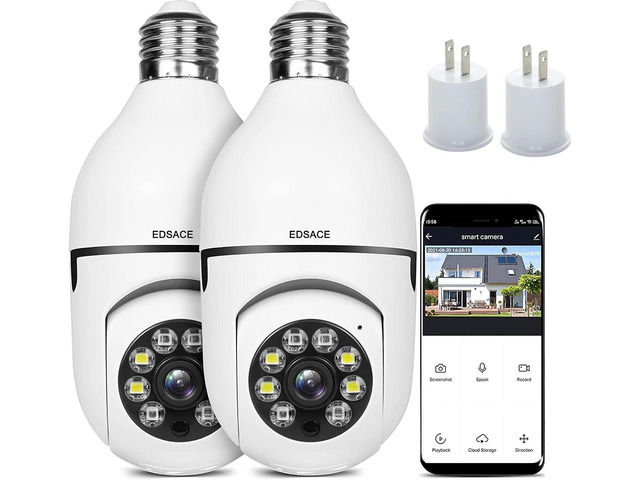 Light Bulb Camera 2 Pack,5g Dual Band Bulb Camera,WiFi 6 Light Bulb ...