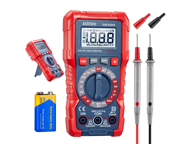 Digital Multimeter Voltage Tester, TRMS 2000 Counts Volt Meter; Fast ...