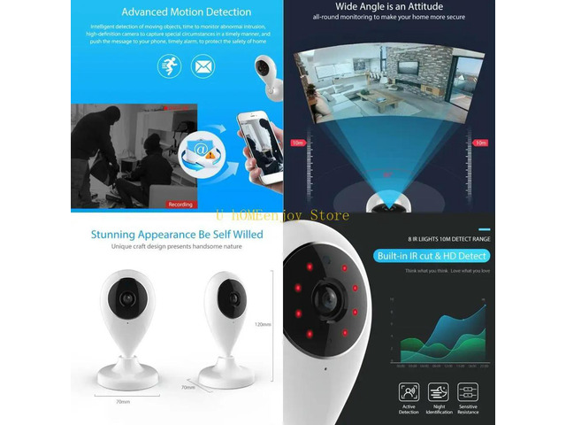 Mini Indoor Camera 1080P Video Surveillances Night Visioning Card Cloud ...