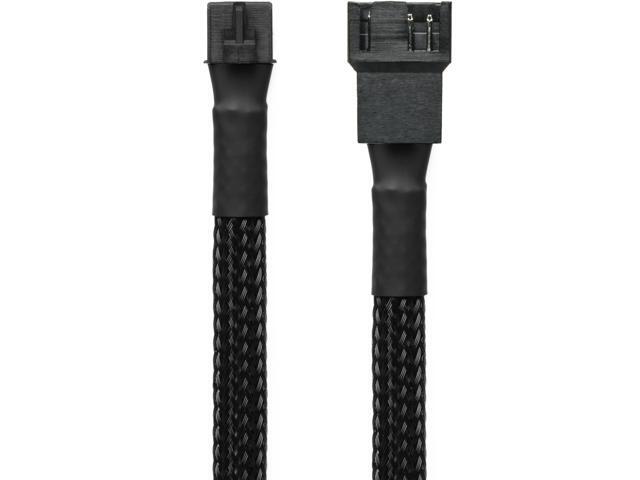 Vszerda 4-Pin PWM GPU Fan Adapter Cable - 6-inch (15cm), Black Sleeved ...