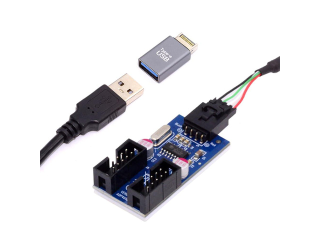 Vszerda USB 3.1 Front Panel Header Male Type-E 20Pin to USB 2.0 Male ...