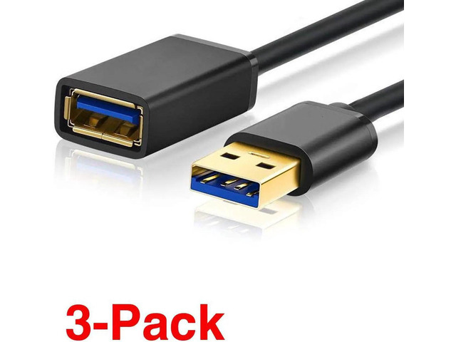 [3 Pack 6.6ft] USB 3.0 Extension Cable, USB A Male to Female Extension ...