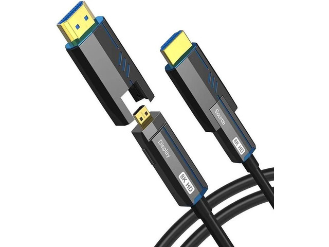 8K 4K 120HZ HDMI Cable 100FT Fiber Optic, in-Wall CL3 Rated Long HDMI 2 ...