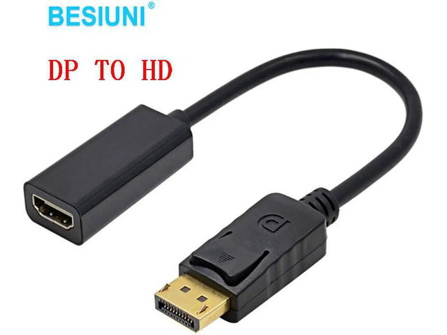 3 in 1 DisplayPort DP To HDMI-compatible DVI VGA Adapter Cable 1084P ...