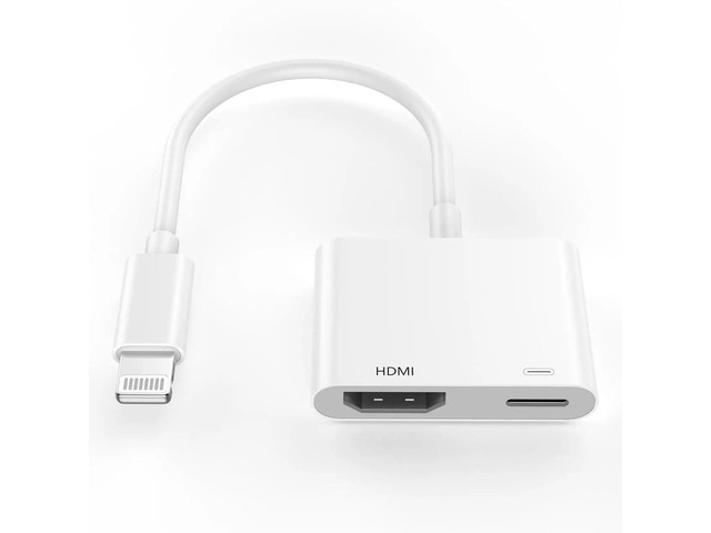 JAENFONG [ MFi Certified] Lightning to HDMI Adapter for iPhone to TV ...