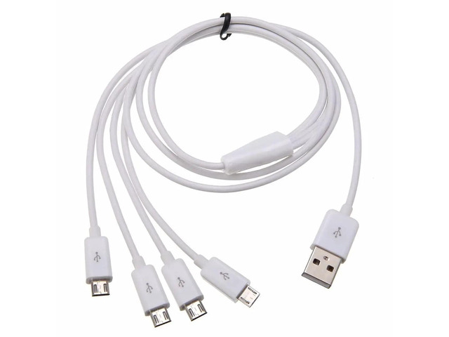 Micro USB Splitter Cable, 4-in-1 Multi Micro USB Charging Cord ...