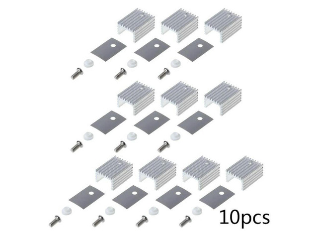 10pcs TO220 Cooling Radiator Aluminium TO-220 Heatsink TO 220 Heat Sink ...