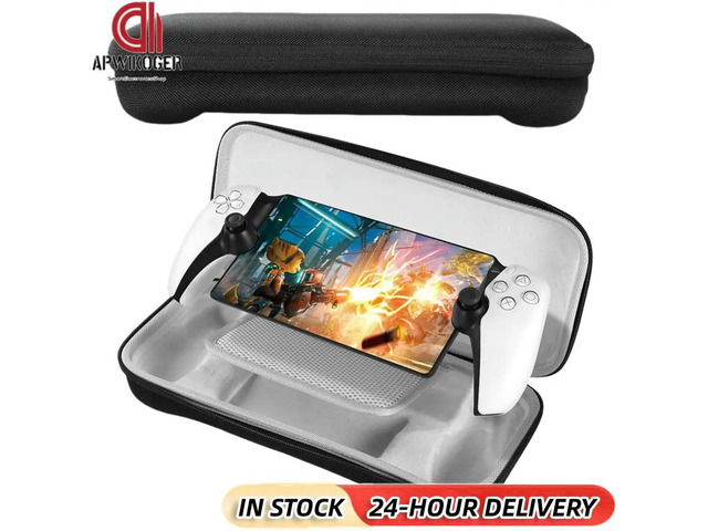 Shockproof Travel Case for PS5 Portal Remote Player with Accessory Pocket