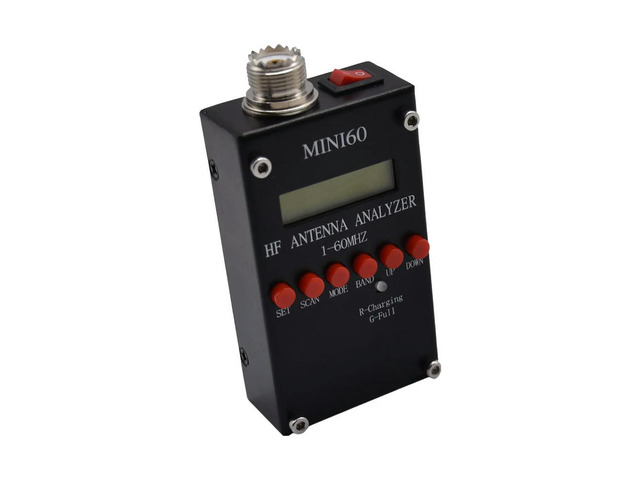 Mini60 1-60MHz HF ANT SWR Antenna Analyzer Meter 1.0 To 9.99 SWR HF ...