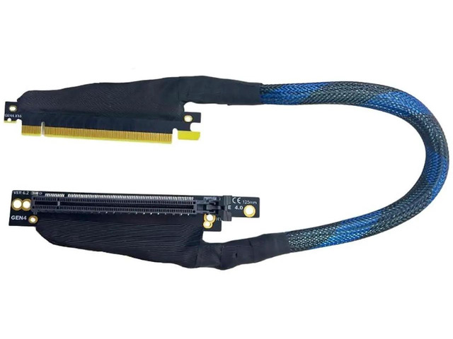 JVFYI PCIE 4.0 X16 Extension Cable 32GBS GEN4 Braided Mesh Harness ...