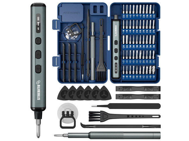 Mini Electric Screwdriver Set, 67 in 1 Electric Precision Screwdriver ...