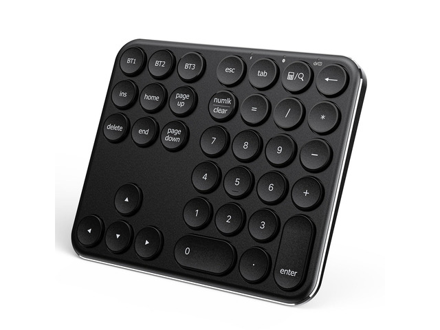 iClever Bluetooth Number Pad, Multi-Device Wireless Numeric Keypad, USB ...