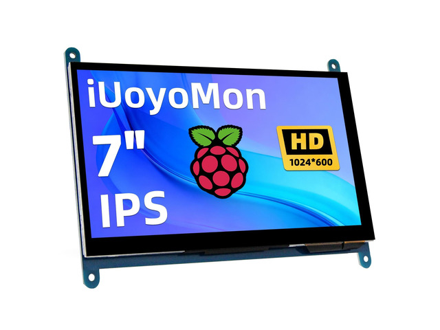 7in Screen iUoyoMon 7 Inch Screen for Raspberry Pi, 1024600 IPS HDMI Capacitive ...