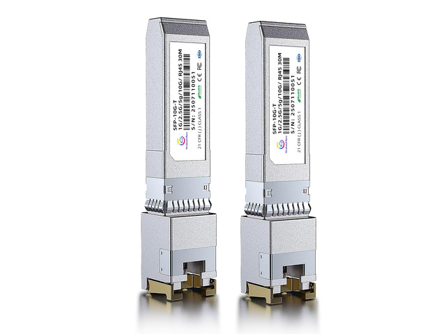 WolonFiber 1G/2.5G/5G/10G SFP+ to RJ45 10GBase-T SFP+ Transceiver 98ft ...
