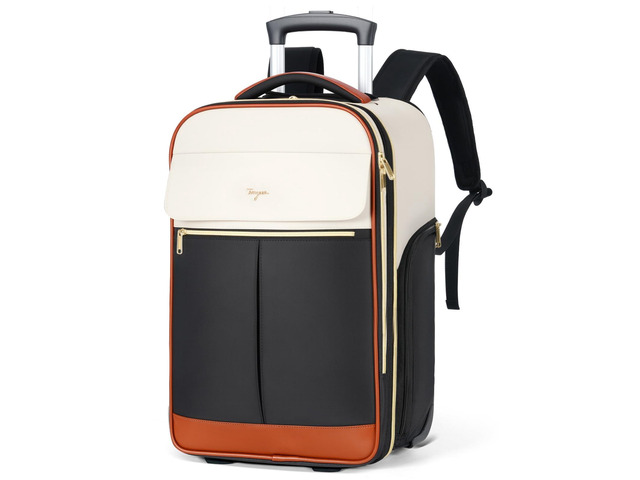 Wheeled Weekend Backpack Tonyeee Rolling Backpack for Women, 22 Inch Carry on Luggage Suitcase ...