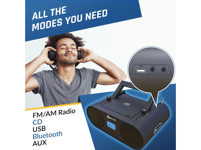 Boombox B4 Portable CD Player System for Home Outdoor Battery Remote