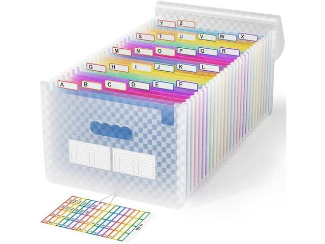 ABC life 26 Pockets Accordian File Folder Organizer Letter Size ...