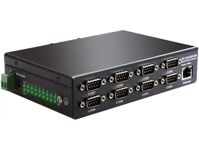 8 Ports RS232 RS485 RS422 to Ethernet TCP/IP Converter Multiple Serial ...