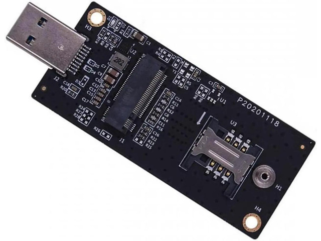 NGFF M.2 Key-B WWAN to USB 3.0 Adapter Riser Card w SIM Slot For 3G/4G ...