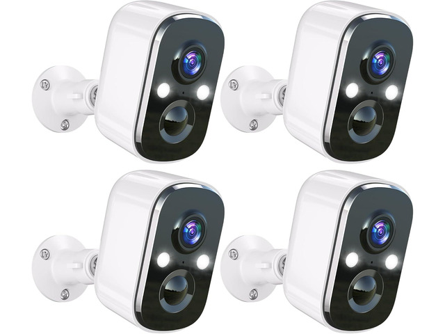 Techage Security Cameras Wireless Outdoor, 2K Battery Powered WiFi ...