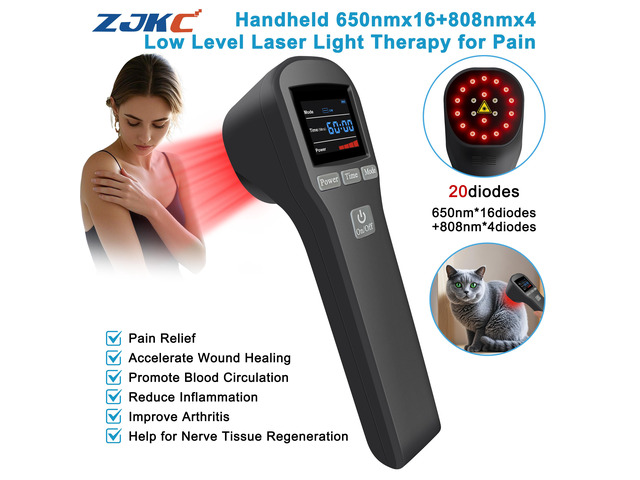 ZJKC 880mW Laser Treatment Cold Laser Therapy Device for Pain Relief ...