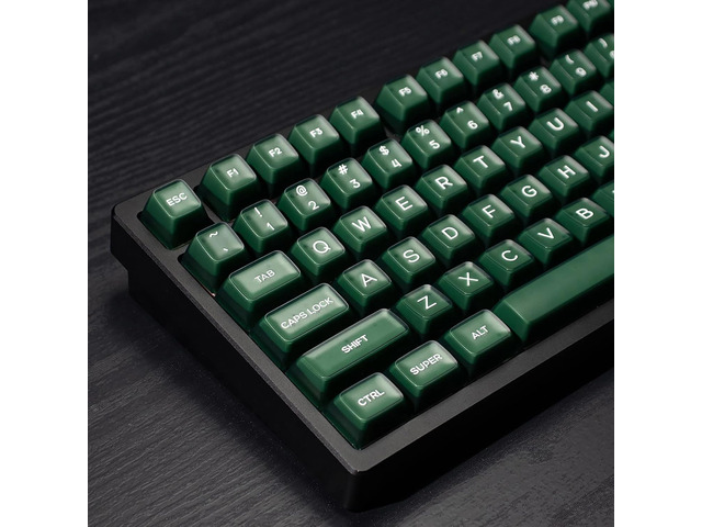 142 Keys PBT Doubleshot SA Keycaps Dark Green Translucent Keycaps Set ...