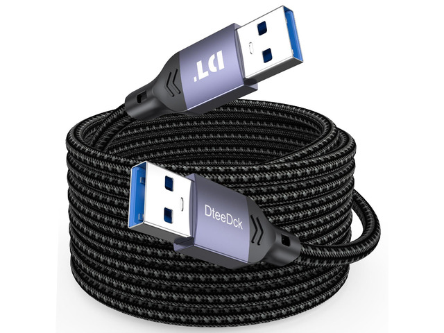 Usb To Computer Cable USB to USB Cable 15 Feet, 5Gbps Long USB 3.0, 15W Type A Male to Male ...