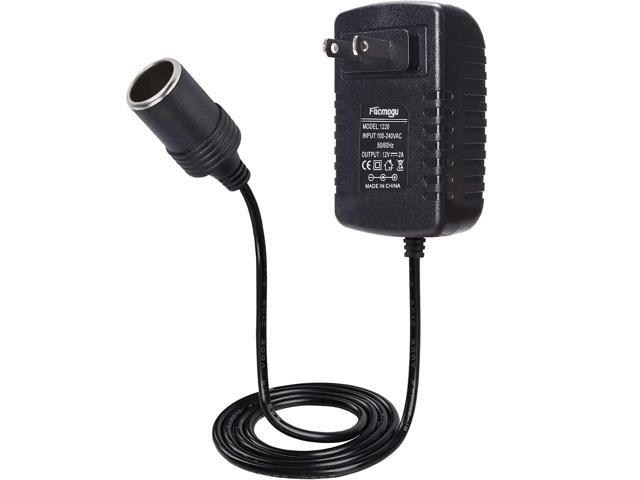 60W 12V 5A AC to DC Car Converter, AC 100-240V to DC 12V Car Cigarette