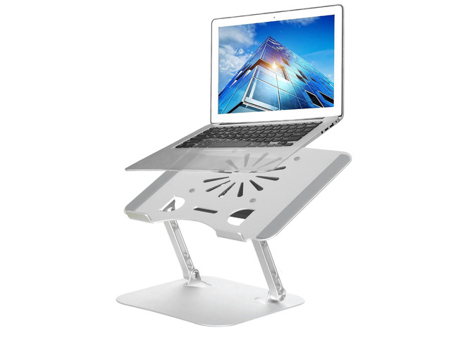 Adjustable Laptop Stand with Cooling Fan, Aluminium Alloy Multi-Angle ...