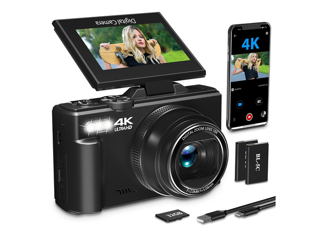 4K Digital Camera for Photography with 3
