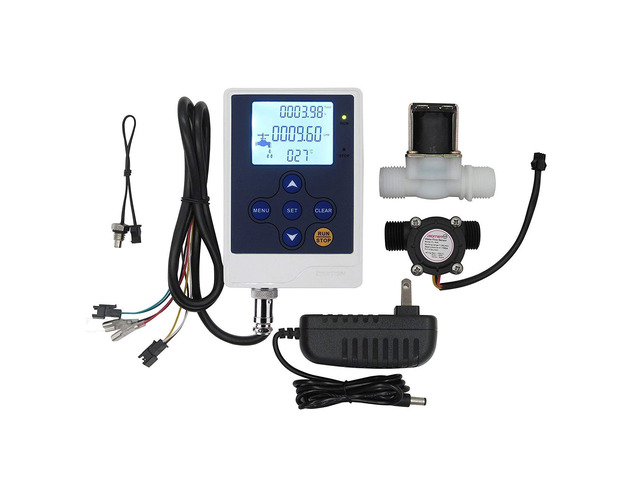 Water Flow Control Meter LCD Display Controller+G1/2