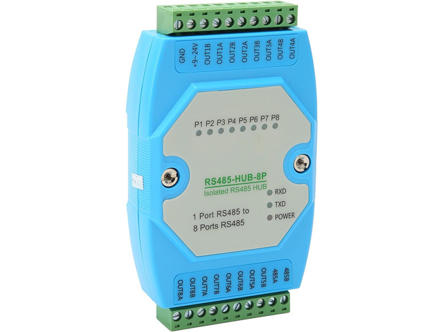 RS485 Hub, RS485 Repeater 8 Ports Maximum 32 Nodes for Network - Newegg.com