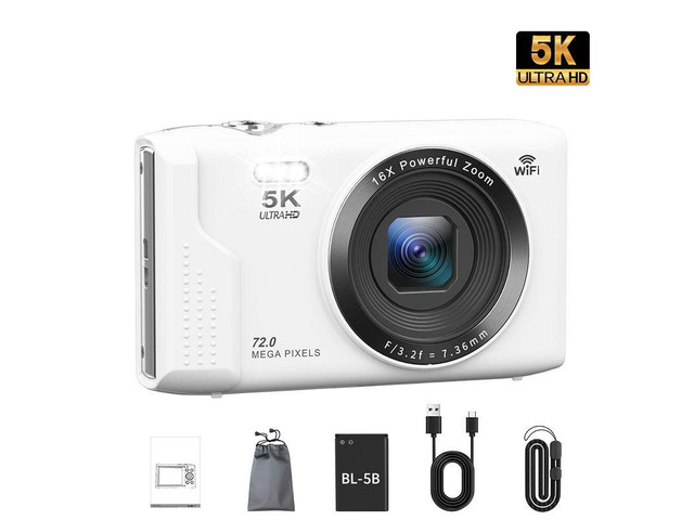 72MP CCD Beauty Camera 5K Video Recording, HD Digital Camera for ...
