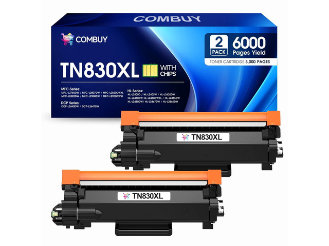 COMBUY TN830XL Toner Cartridge Replacement for Brother TN830XL TN-830 ...