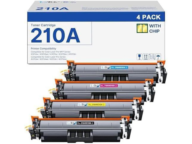 LxTek 210A 210X Toner Cartridges 4 Pack (with Chip) Replacement for HP ...