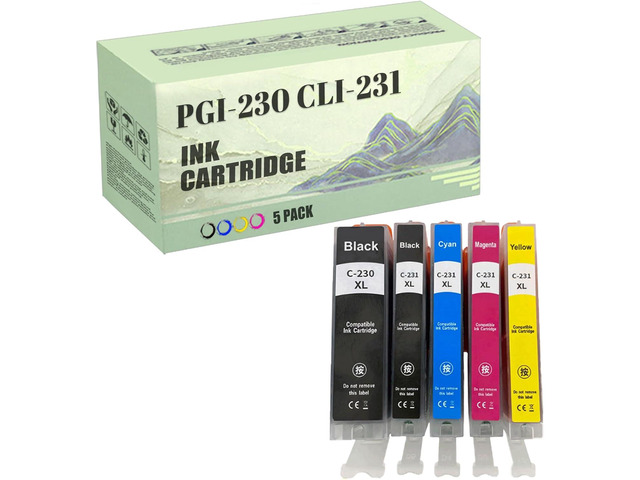 230 231 Ink Cartridge Compatible Replacement for Canon PGI-230 CLI-231 ...